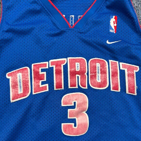 Nike Ben Wallace Detroit Pistons NBA Basketball Jersey Sz L + 2 - Picture 2 of 11